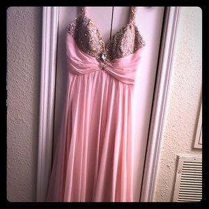 Pink prom gown